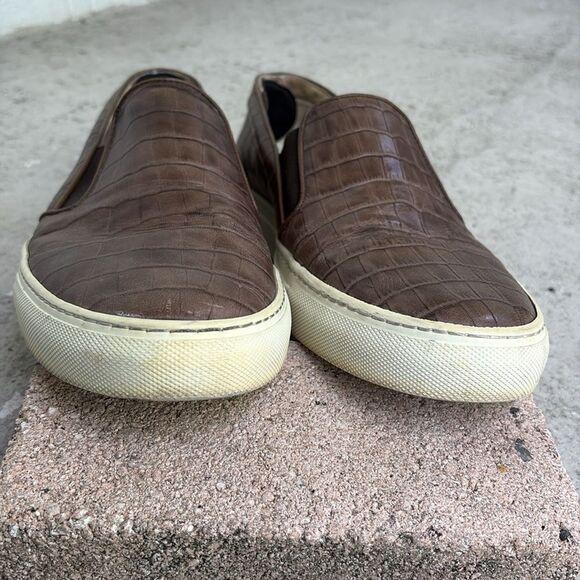 Del Toro embossed leather slippers main image 8